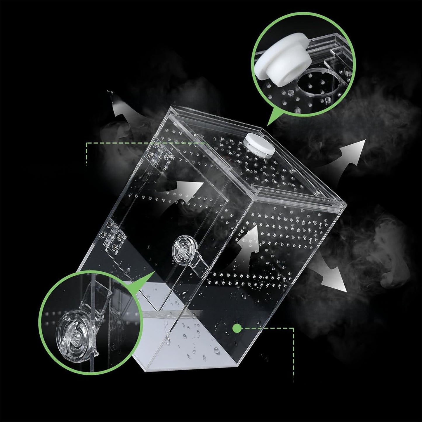 Acrylic Jumping Spider Enclosure with Front Opening